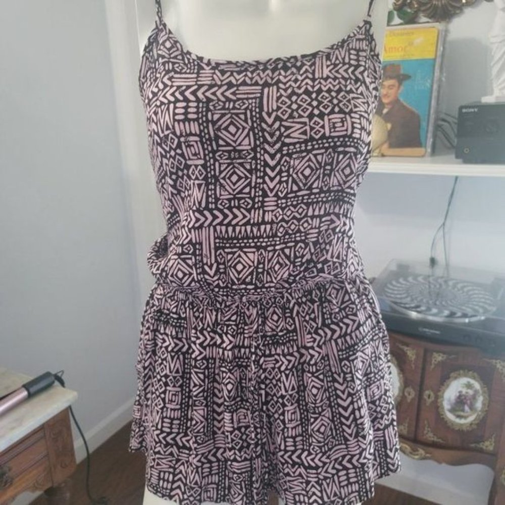 Pink and Black Romper